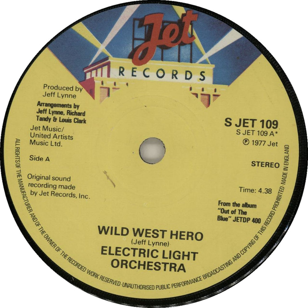Electric Light Orchestra Wild West Hero UK 7" vinyl single (7 inch record / 45) SJET109
