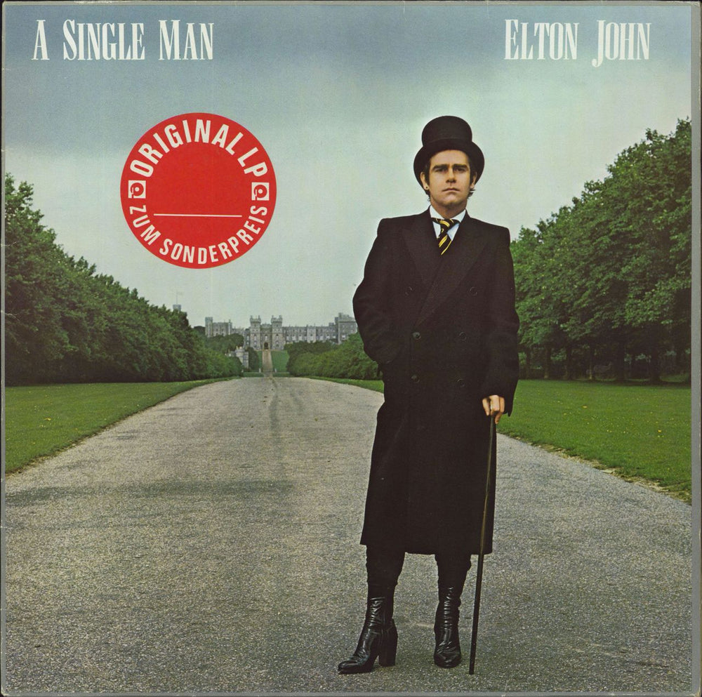 Elton John A Single Man - hypestickered German vinyl LP album (LP record) 9103500