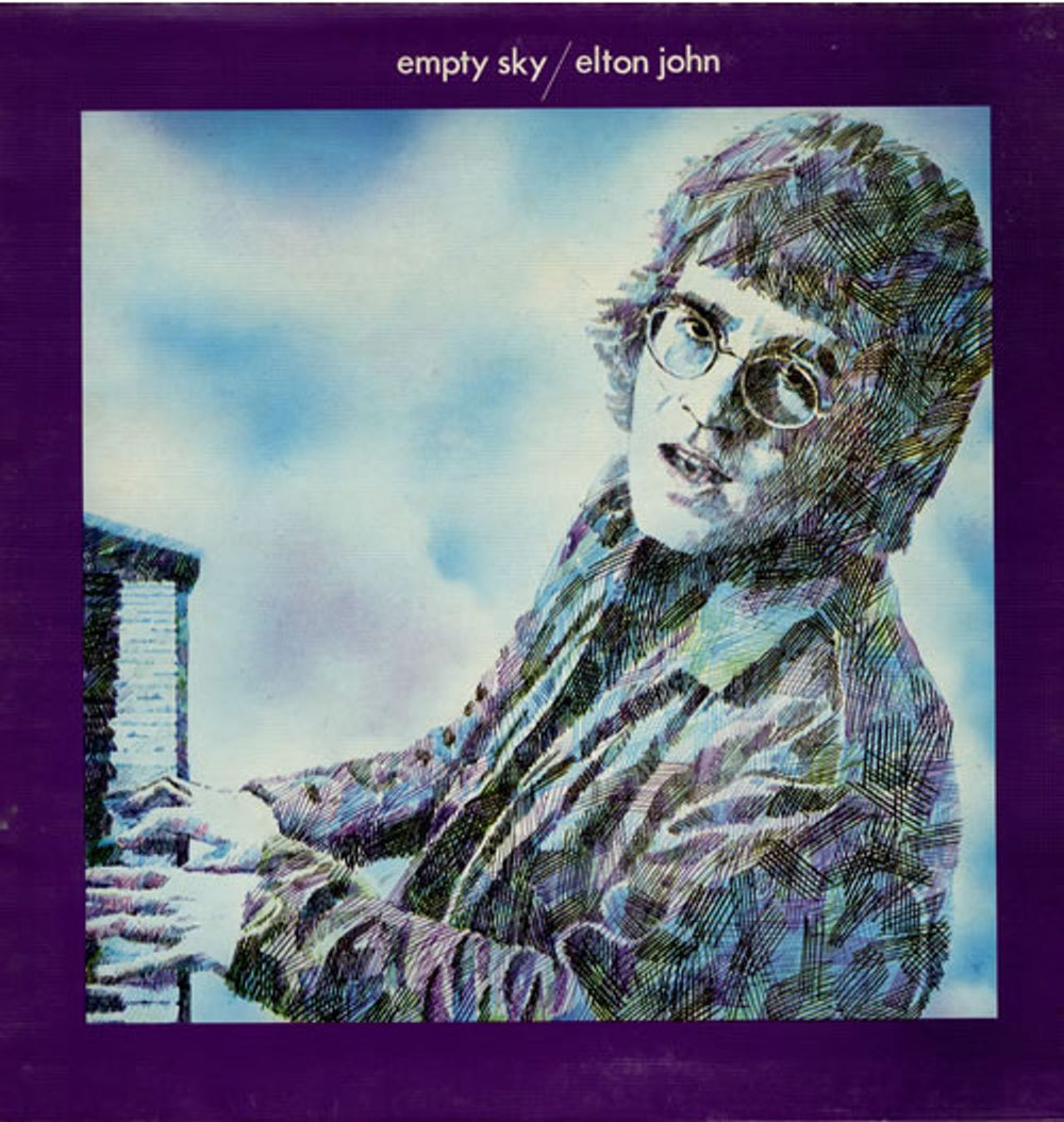 Elton John Empty Sky - Stereo sticker UK vinyl LP album (LP record) DJLPS403