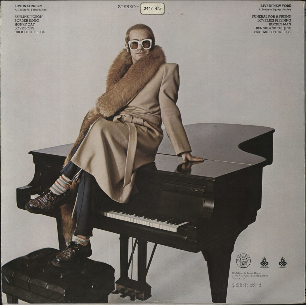 Elton John Here And There UK vinyl LP album (LP record)