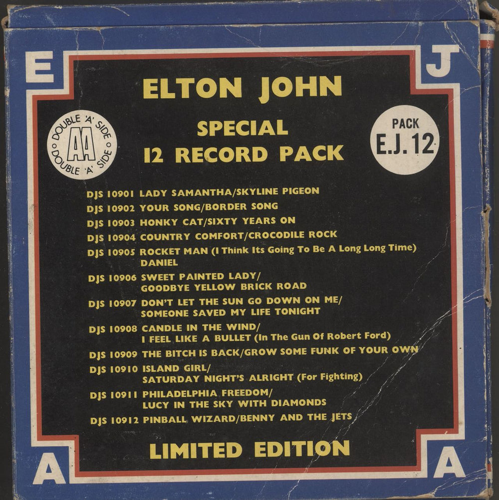 Elton John Special 12 Record Pack - VG/EX UK 7" single box set E.J.12