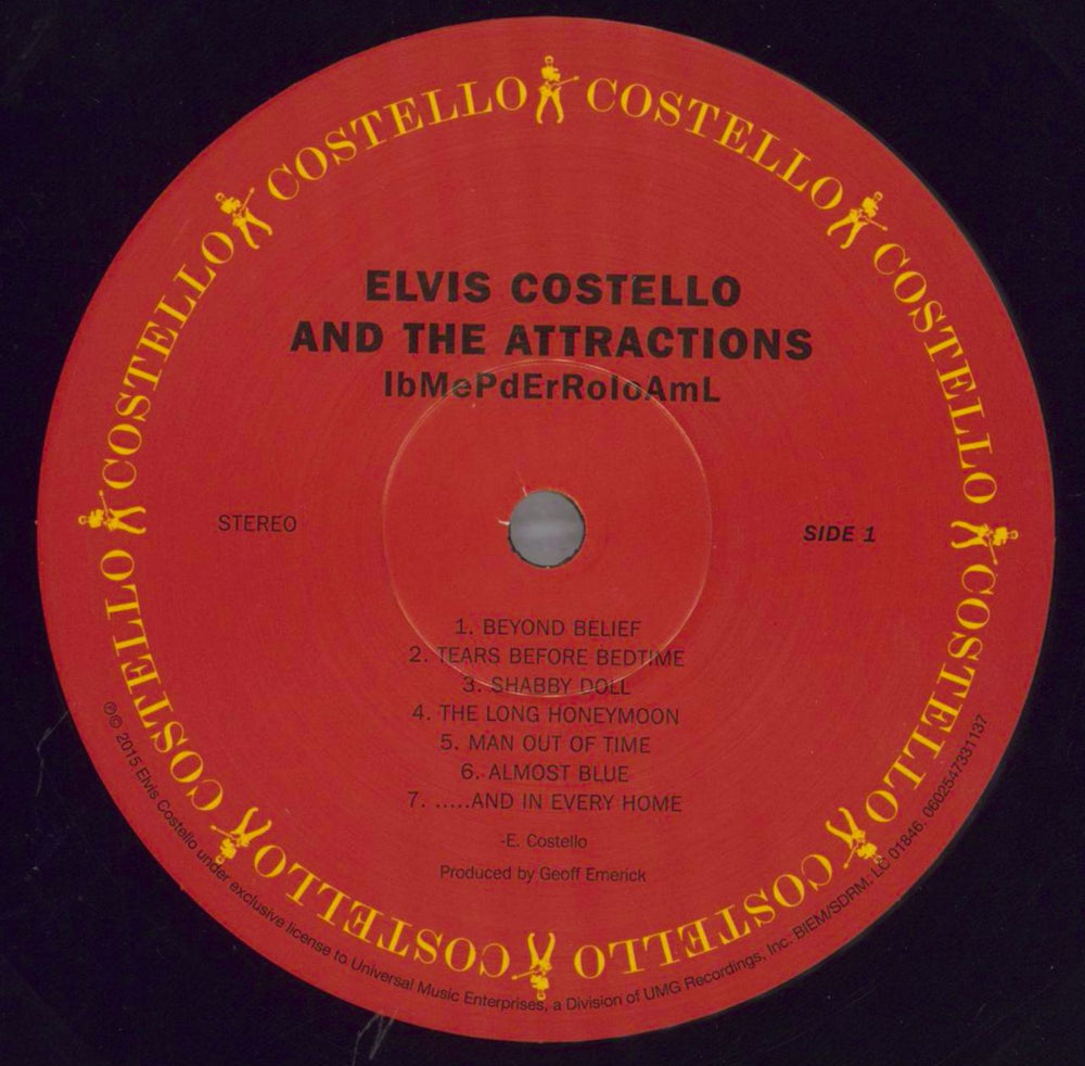 Elvis Costello Imperial Bedroom - 180 Gram Vinyl UK vinyl LP album (LP record) COSLPIM823733