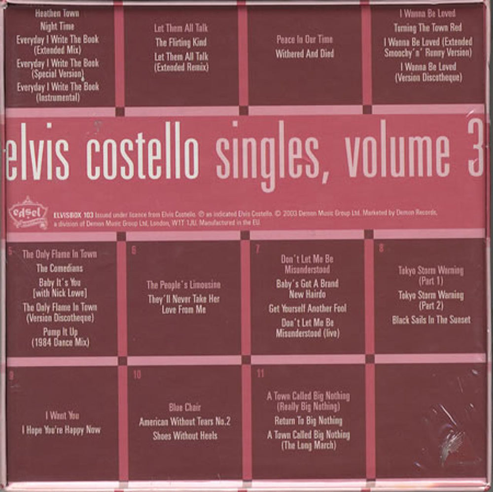 Elvis Costello Singles, Volume 3 - Sealed UK CD Single Box Set COSCXSI383314