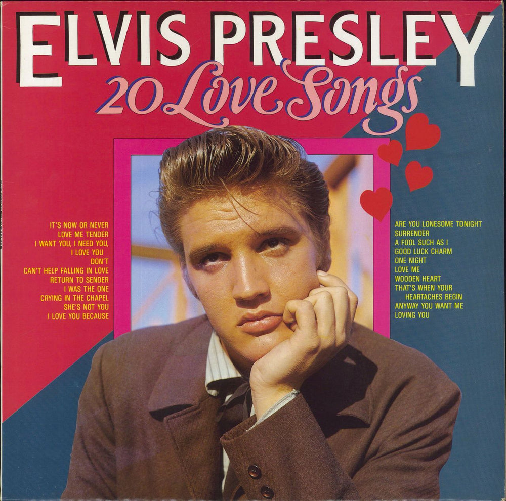 Elvis Presley 20 Love Songs German vinyl LP album (LP record) 34037