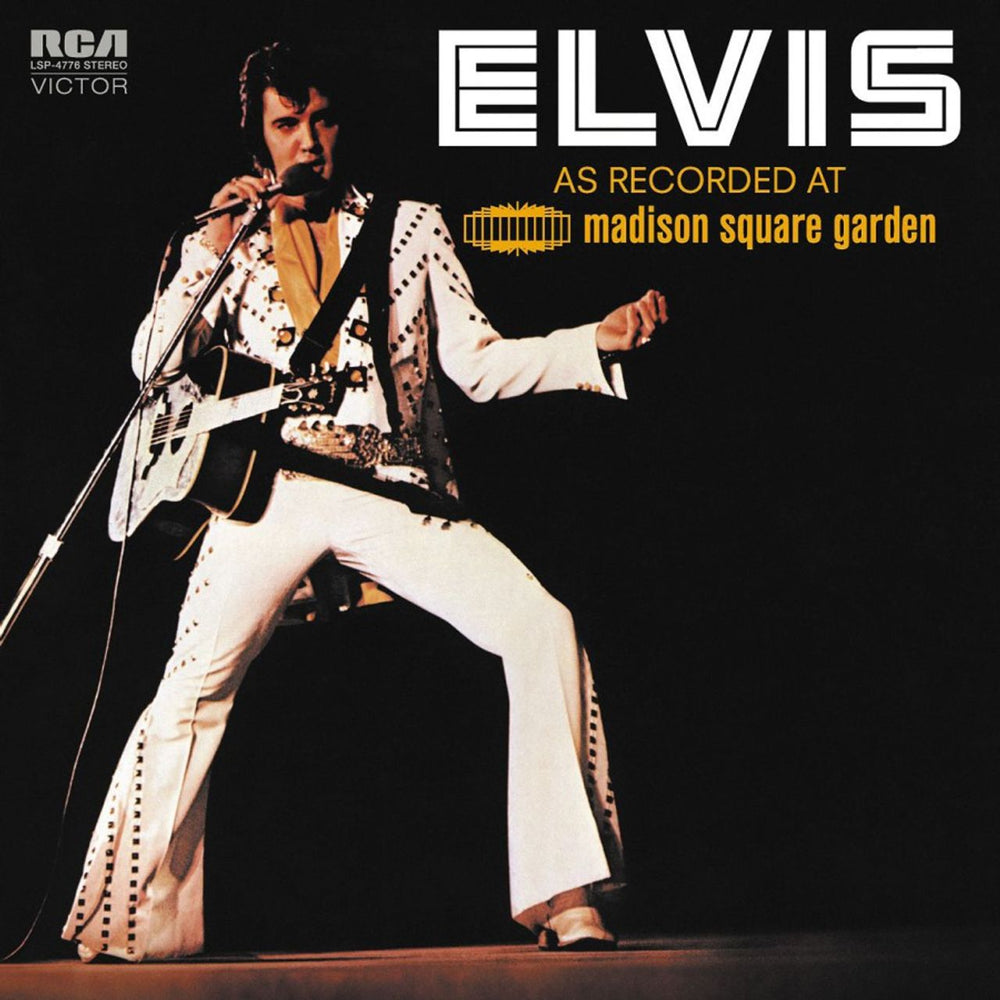 Elvis Presley As Recorded At Madison Square Garden - White Marbled Vinyl UK 2-LP vinyl record set (Double LP Album) ELV2LAS804844