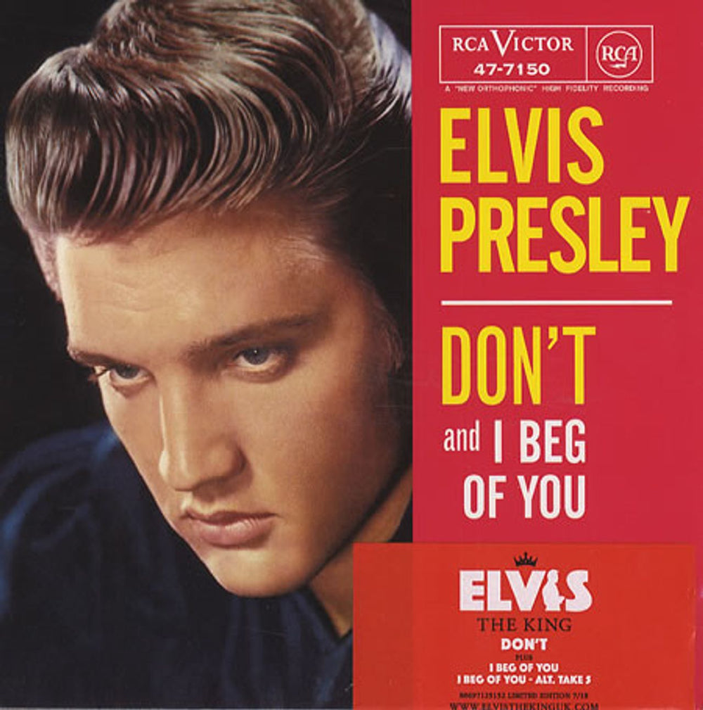 Elvis Presley Don't UK CD single (CD5 / 5") 88697125152
