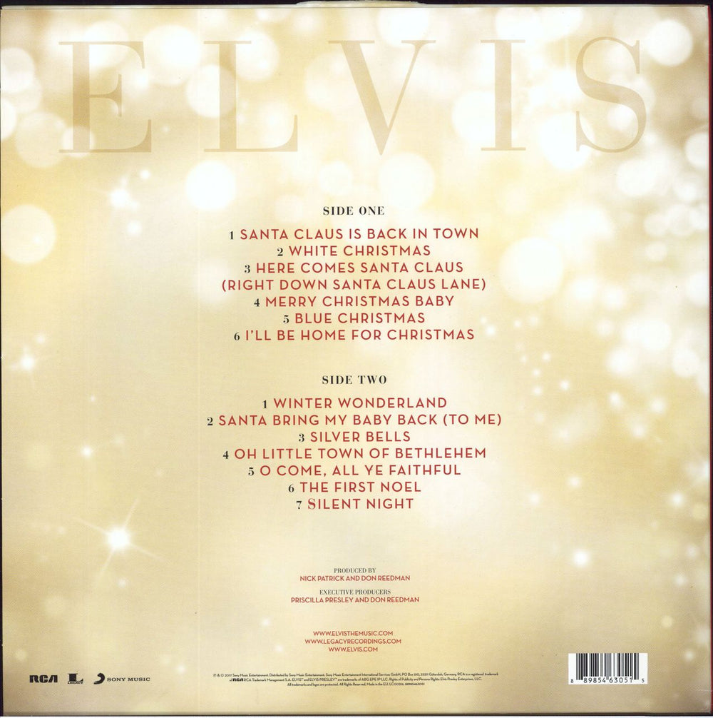 Elvis Presley Elvis Christmas - EX UK vinyl LP album (LP record) 889854630515