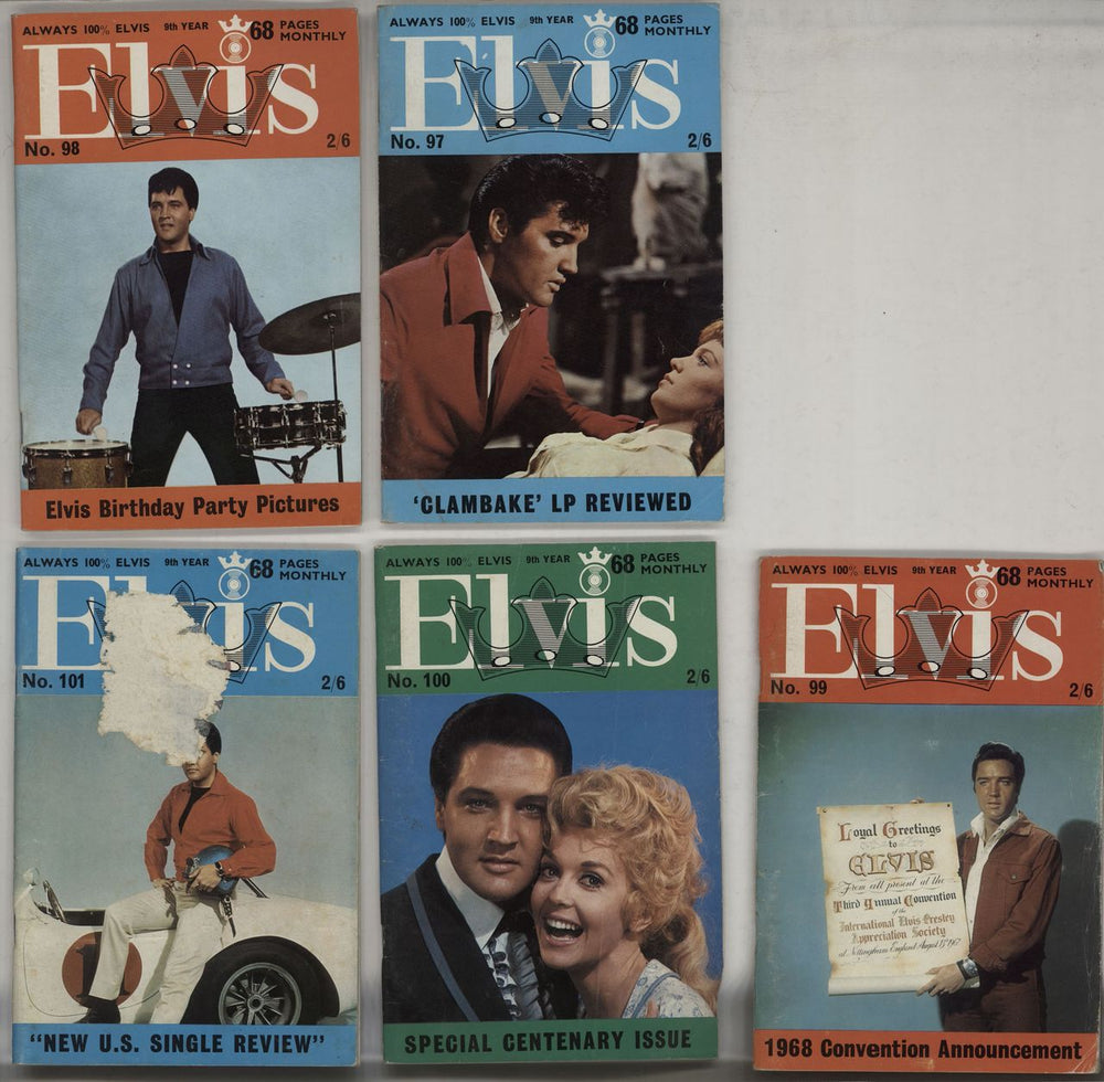 Elvis Presley Elvis Monthly - 9th Year - 11 Issues UK magazine ELVMAEL752677