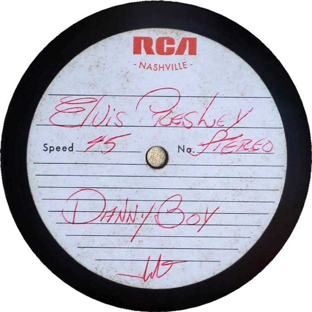 Elvis Presley Elvis Presley's Personal Acetate of Danny Boy UK memorabilia ELVMMEL710231