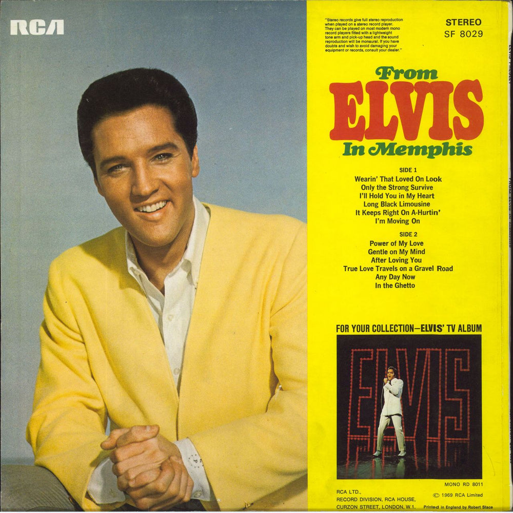 Elvis Presley From Elvis In Memphis - EX UK vinyl LP album (LP record)