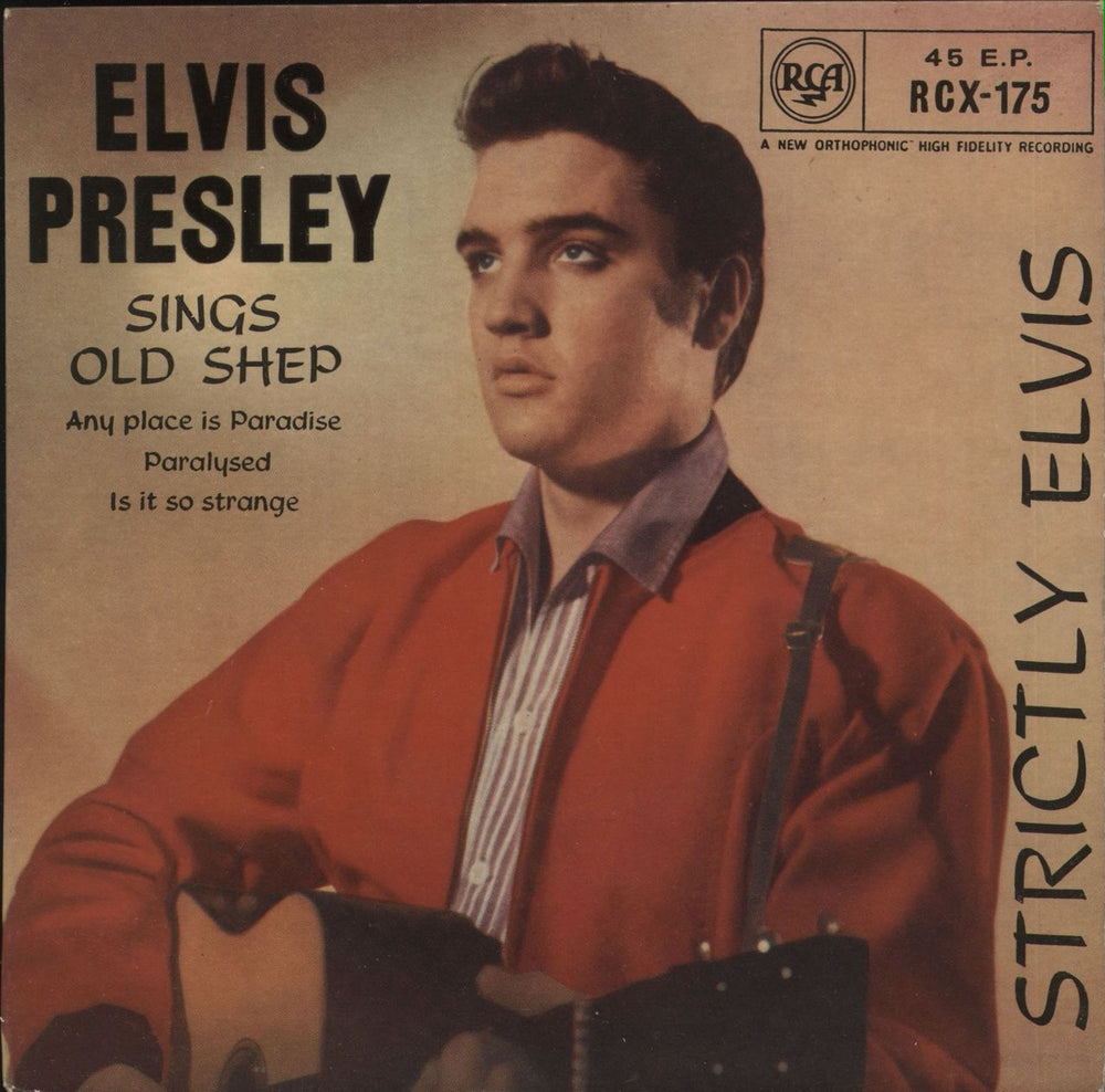 Elvis Presley Strictly Elvis E.P. - 4th UK 7" vinyl single (7 inch record / 45) RCX-175