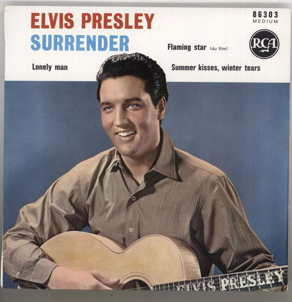 Elvis Presley Surrender EP French 7" vinyl single (7 inch record / 45) 86.303