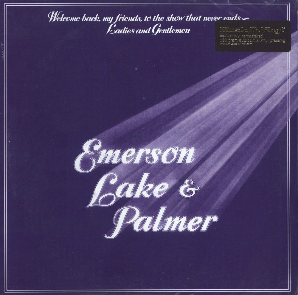 Emerson Lake & Palmer Welcome Back My Friends To The Show That Never Ends - Ladies And Gentlemen - 180gm Vinyl - Sealed UK 3-LP vinyl record set (Triple LP Album) MOVLP272