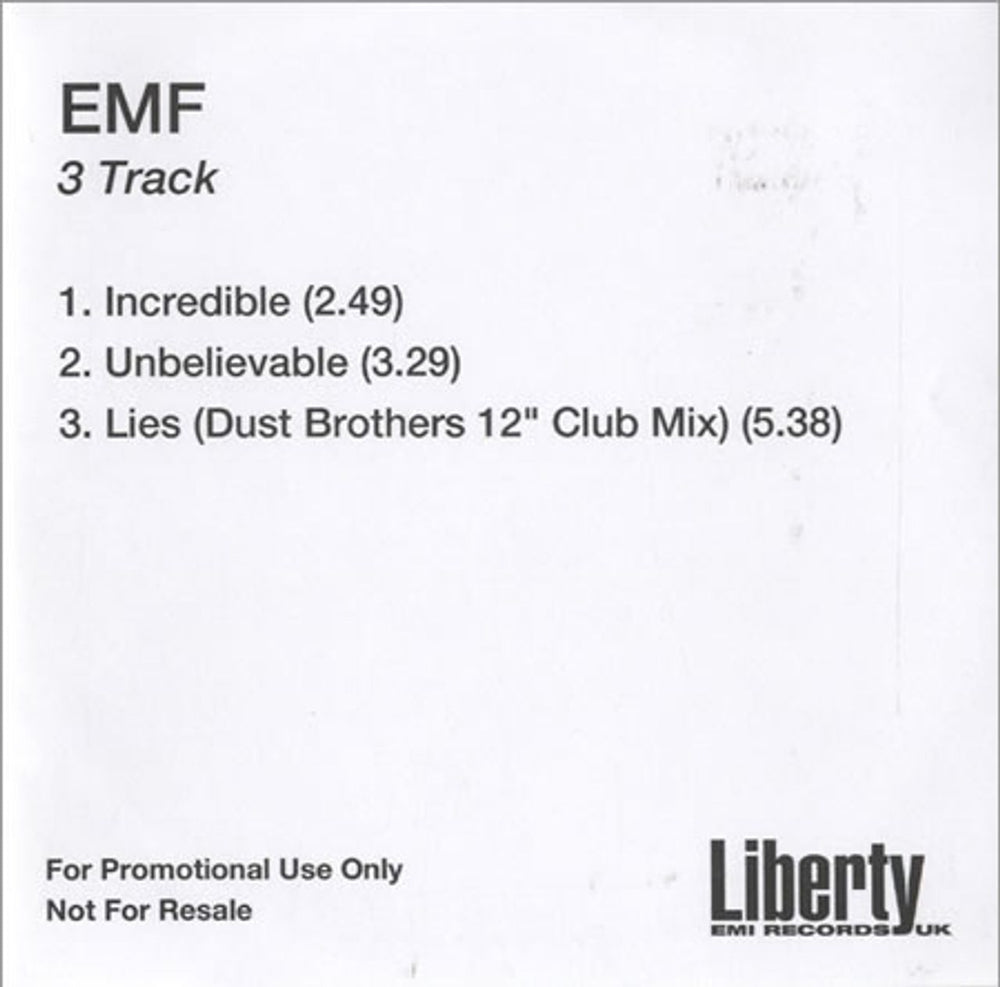 EMF 3 Track UK Promo CD-R acetate CDR ACETATE