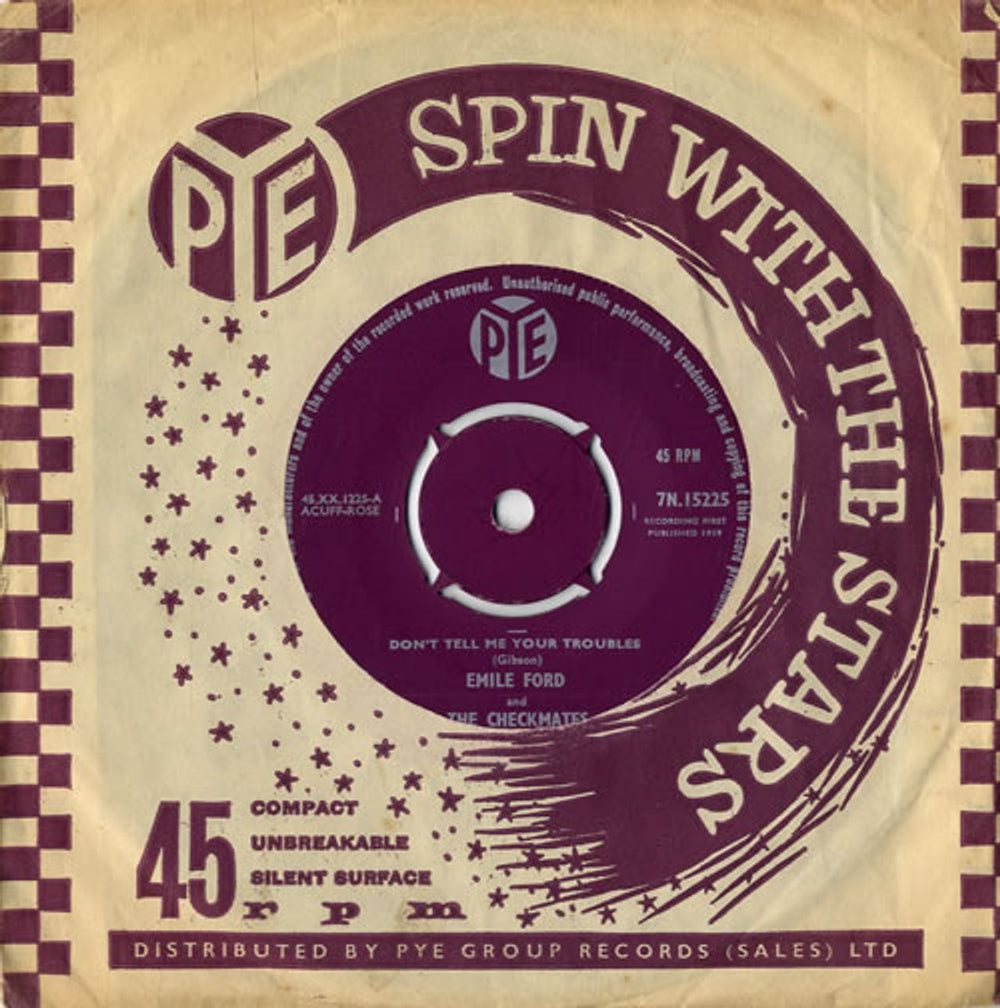Emile Ford And The Checkmates Don't Tell Me Your Troubles UK 7" vinyl single (7 inch record / 45) 7N.15225