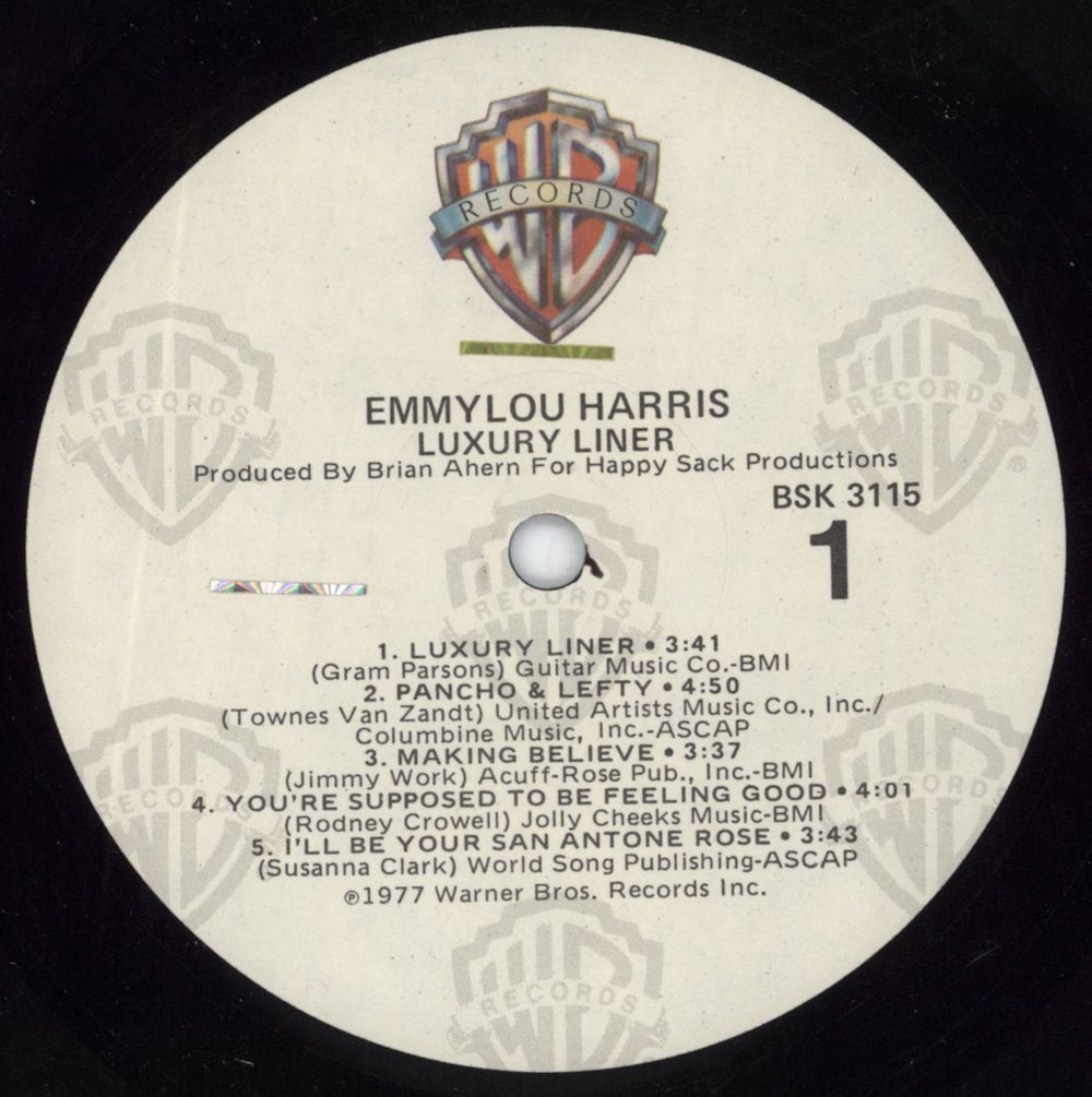 Emmylou Harris Luxury Liner US vinyl LP album (LP record) ELHLPLU801751