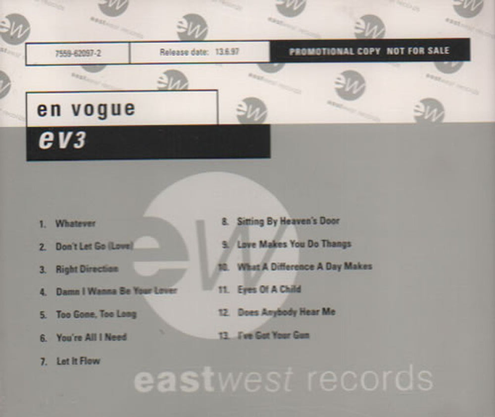 En Vogue Ev3 UK Promo CD album (CDLP) PROP272