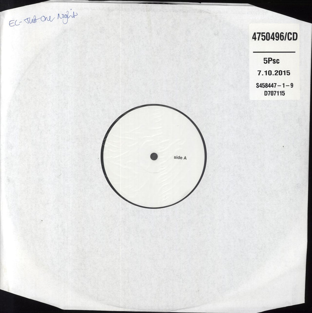 Eric Clapton Just One Night - 180gm - Test Pressing UK 2-LP vinyl record set (Double LP Album)