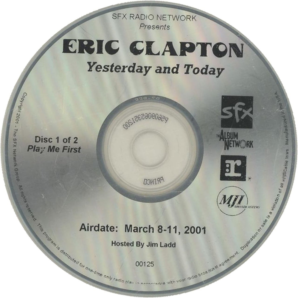 Eric Clapton Yesterday & Today US 2 CD album set (Double CD) MARCH 2001