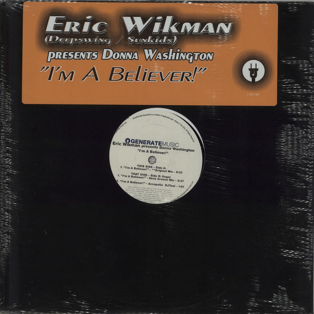 Eric Wikman I'm A Believer! - Sealed US 12" vinyl single (12 inch record / Maxi-single) GM016