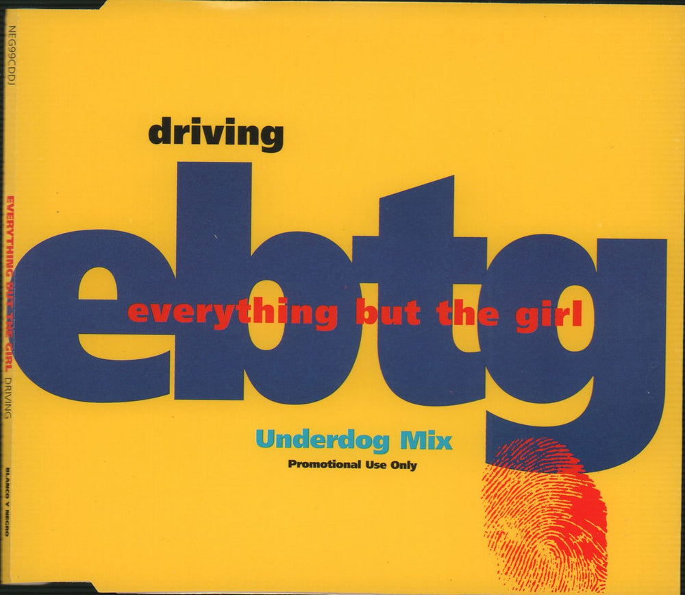 Everything But The Girl Driving - Yellow Sleeve UK Promo CD single (CD5 / 5") NEG99CDDJ