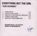 Everything But The Girl Five Fathoms - 5-mix UK Promo CD-R acetate CD ACETATE