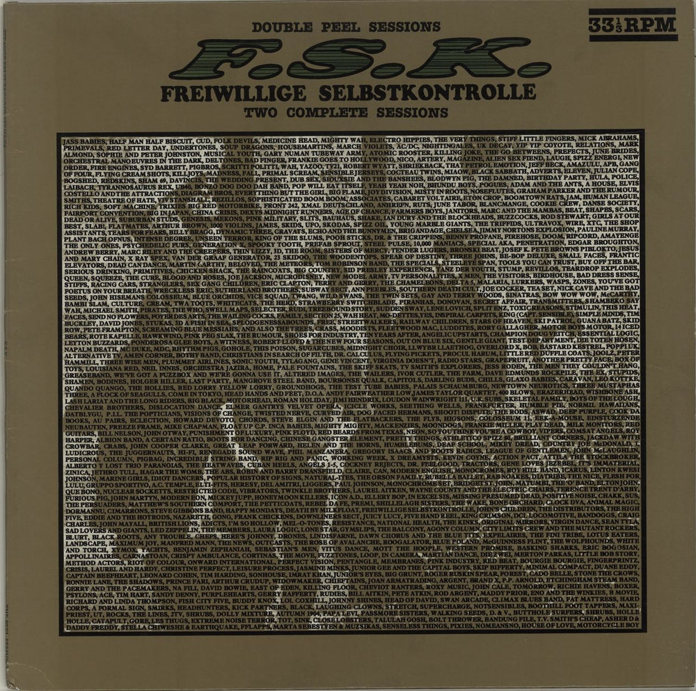 F.S.K. Double Peel Sessions UK vinyl LP album (LP record) SFPMA204