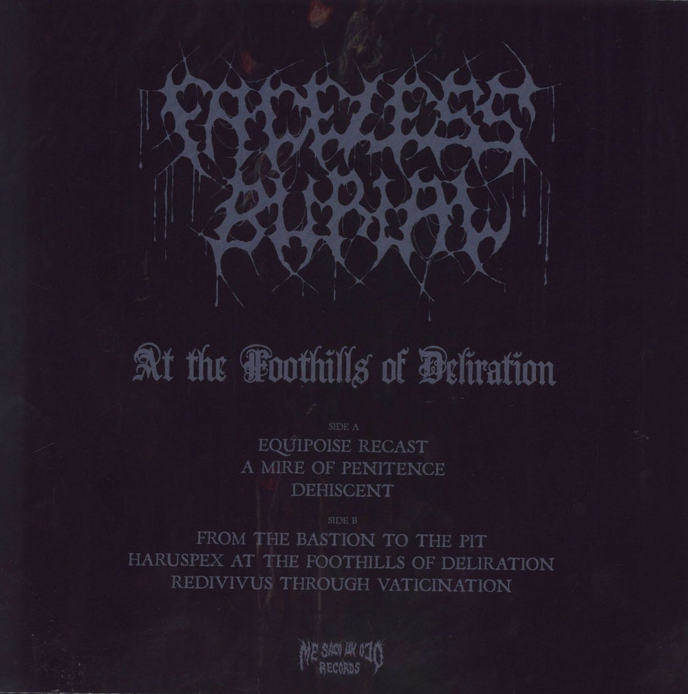 Faceless Burial At The Foothills Of Deliration UK vinyl LP album (LP record)