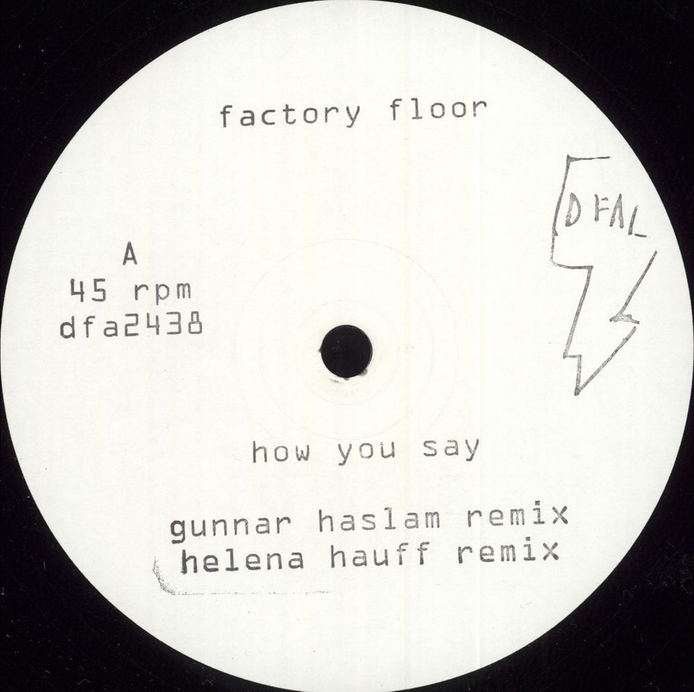 Factory Floor How You Say (EP 2) US 12" vinyl single (12 inch record / Maxi-single) DFA2438