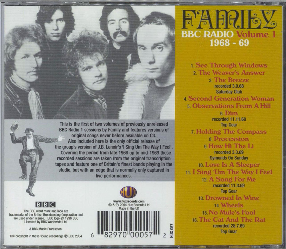 Family BBC Radio Volume 1 1968 - 69 UK CD album (CDLP)