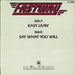 Fastway Easy Livin - Poster Sleeve UK 7" vinyl single (7 inch record / 45)