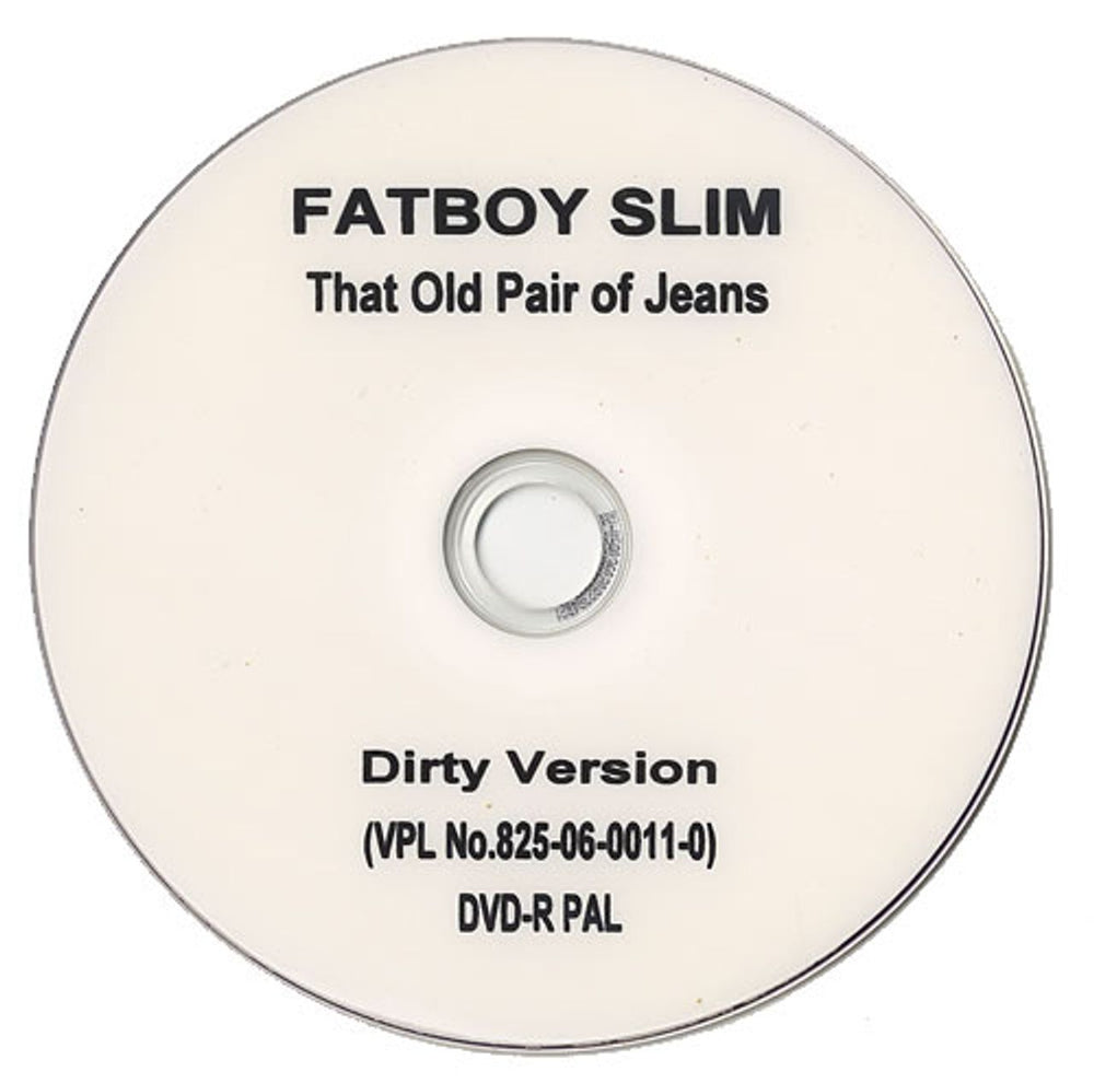 Fatboy Slim That Old Pair Of Jeans - Dirty Version UK Promo promo DVD-R PROMO DVD-R