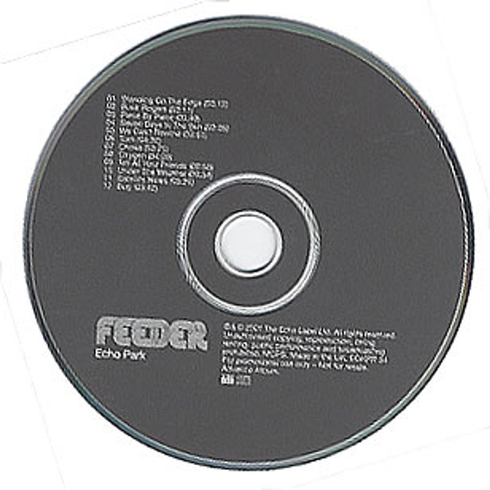 Feeder Echo Park UK Promo CD album (CDLP) ECHPR34