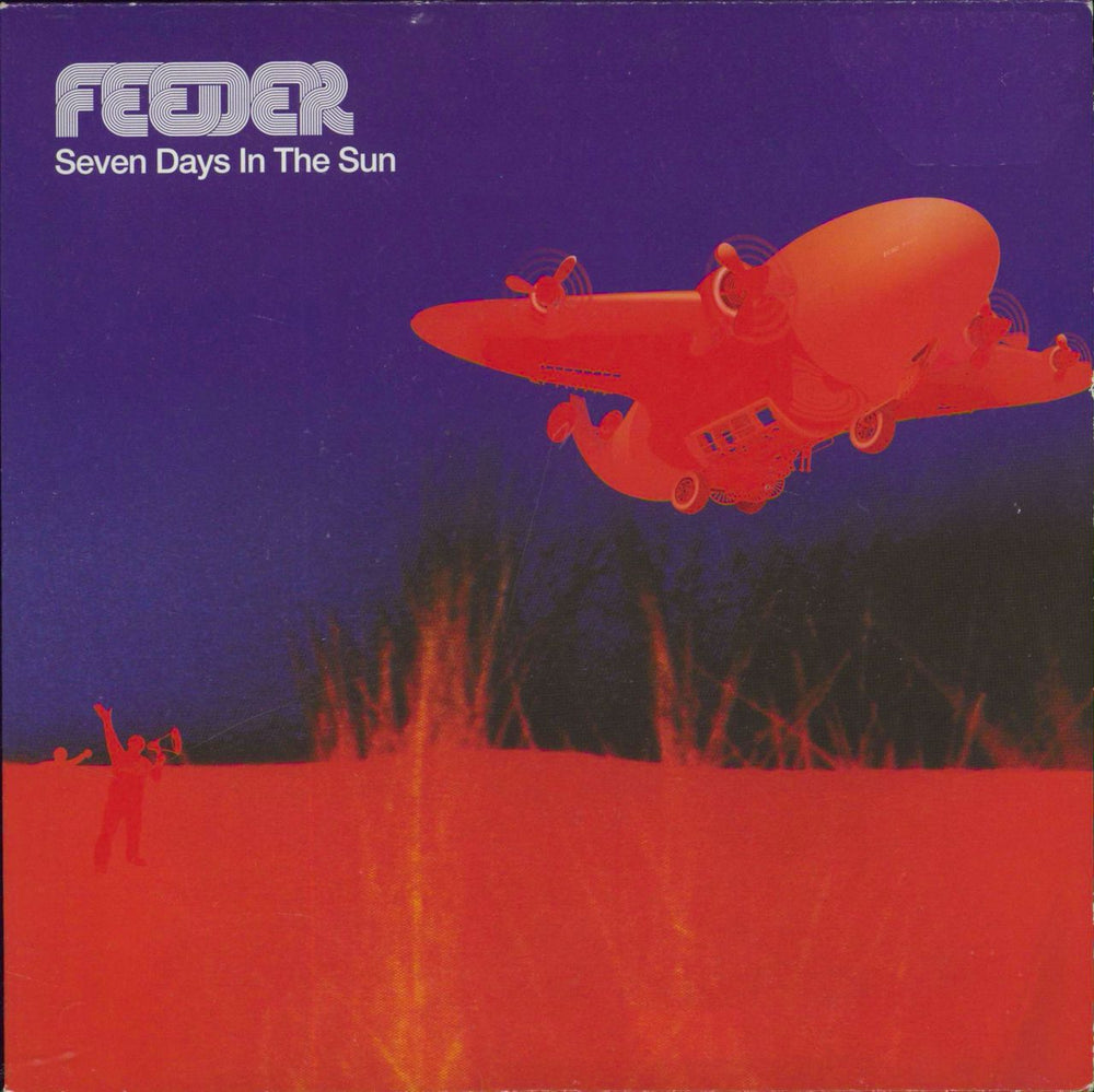 Feeder Seven Days In The Sun - blue vinyl UK 7" vinyl single (7 inch record / 45) ECS107