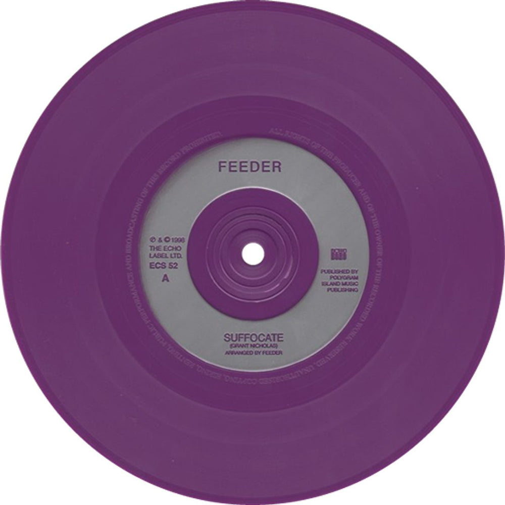 Feeder Suffocate - Purple Vinyl UK 7" vinyl single (7 inch record / 45) FEE07SU176929