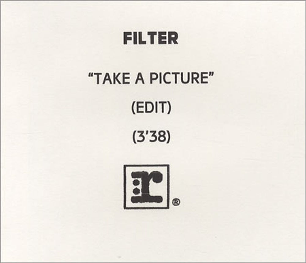 Filter Take A Picture UK Promo CD-R acetate CD ACETATE
