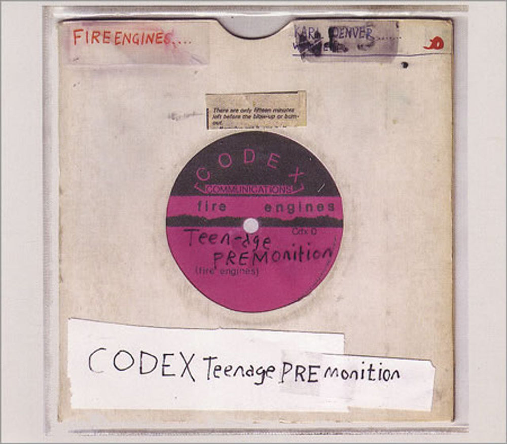 Fire Engines Codex Teenage Premonition UK Promo CD album (CDLP) REWIGCD20P