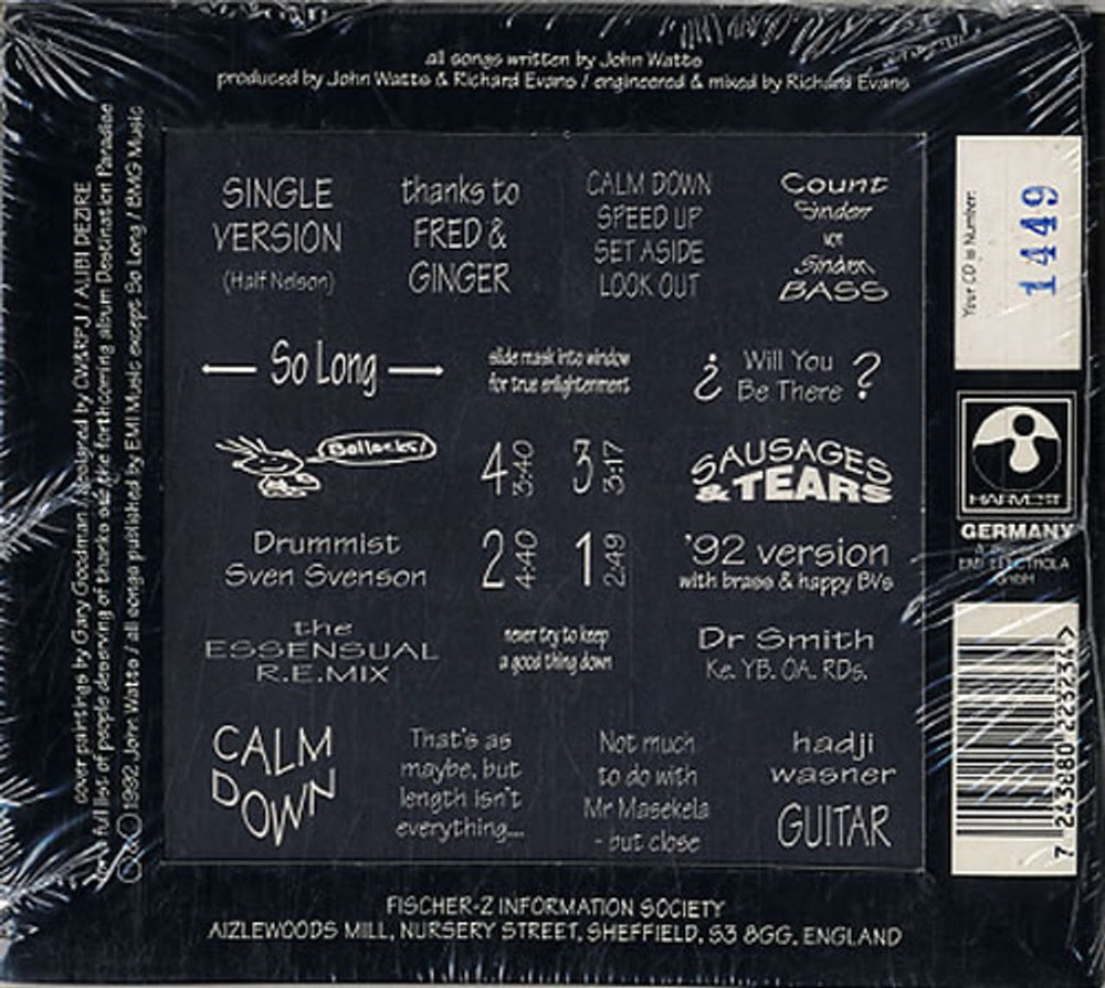 Fischer-Z Will You Be There? German CD single (CD5 / 5") FCZC5WI627035