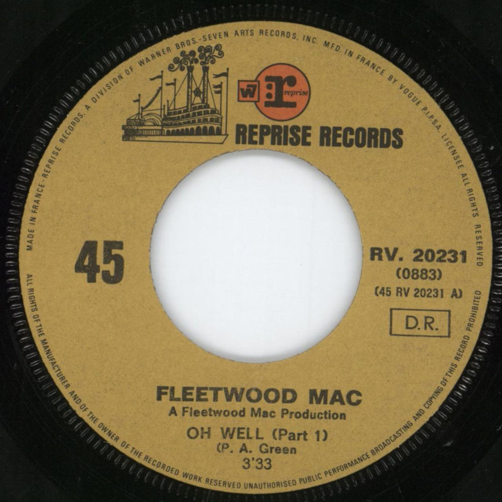 Fleetwood Mac Oh Well French 7" vinyl single (7 inch record / 45) MAC07OH62742