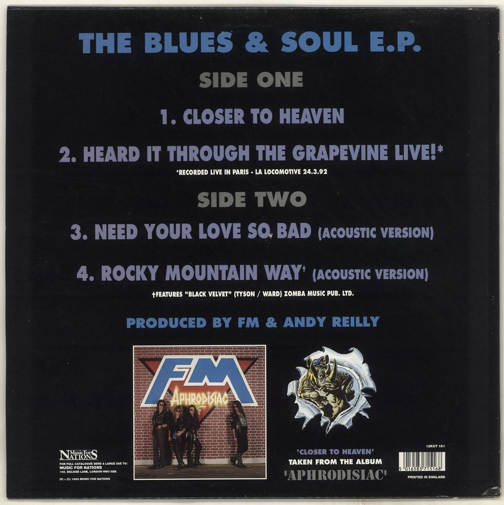 FM The Blues & Soul E.P. UK 12" vinyl single (12 inch record / Maxi-single) 5016583715168