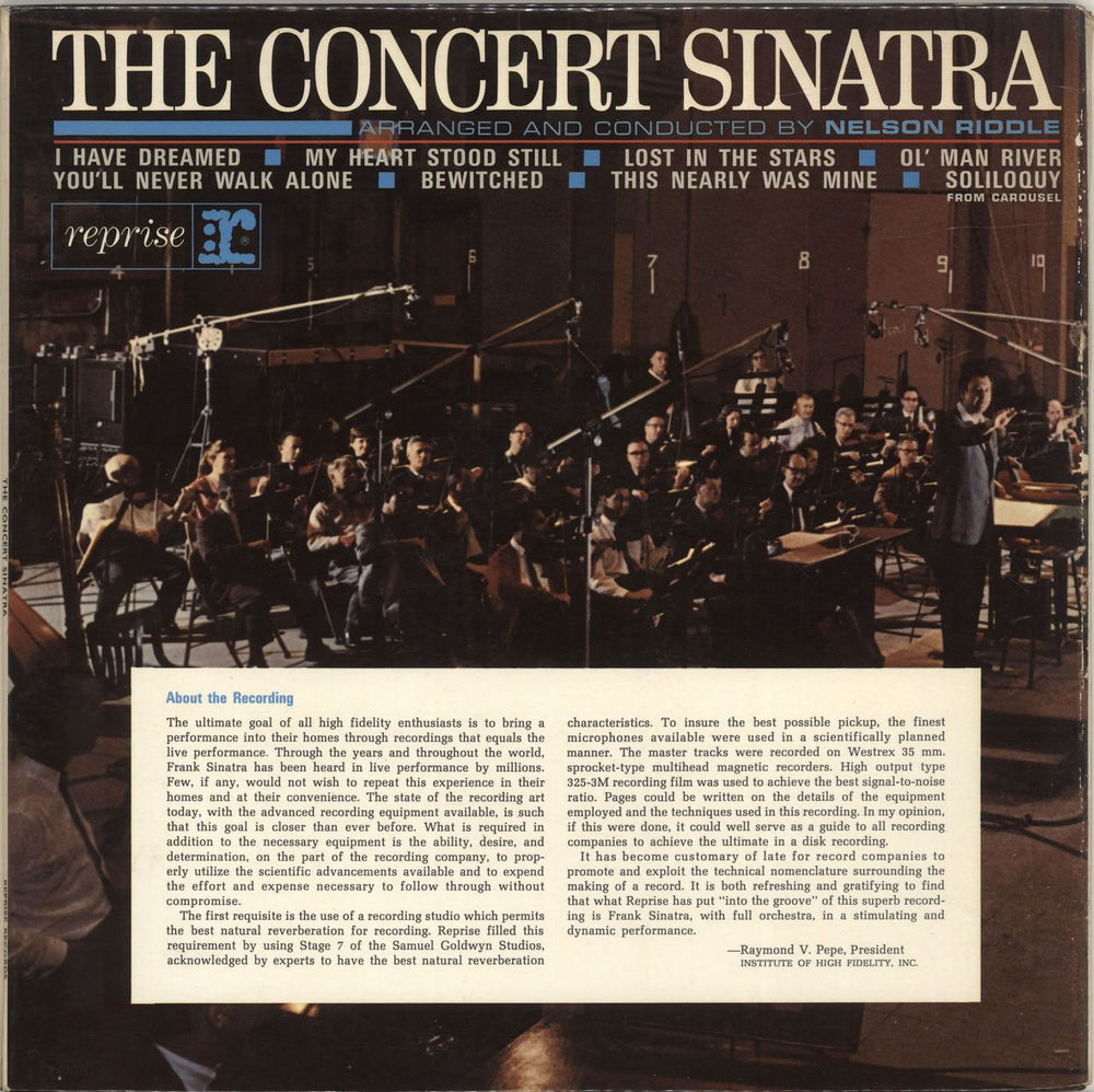 Frank Sinatra The Concert Sinatra - 1st UK vinyl LP album (LP record) FRSLPTH346001