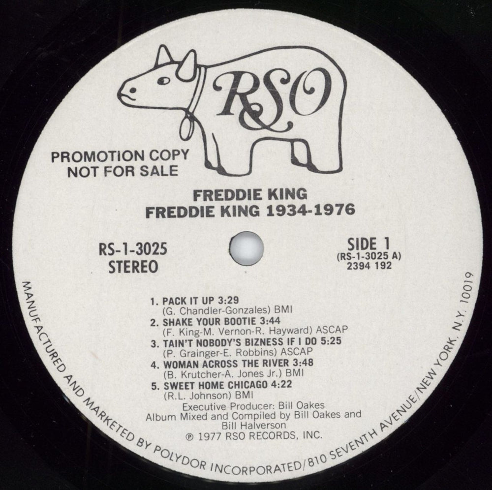 Freddie King Freddie King (1934-1976) - White label + Gold Promo Stamped US Promo vinyl LP album (LP record) FDKLPFR795586