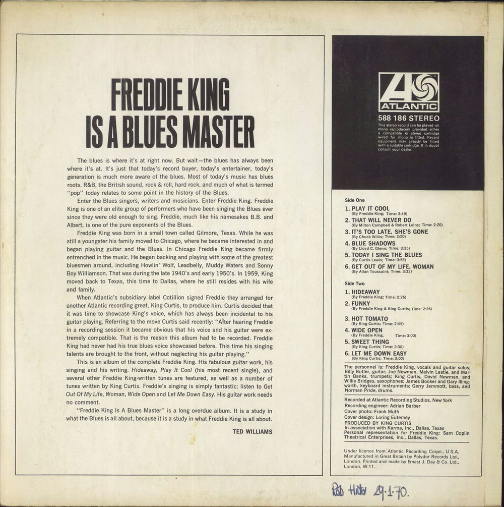 Freddie King Freddie King Is A Blues Master - 1st - VG/EX UK vinyl LP album (LP record)