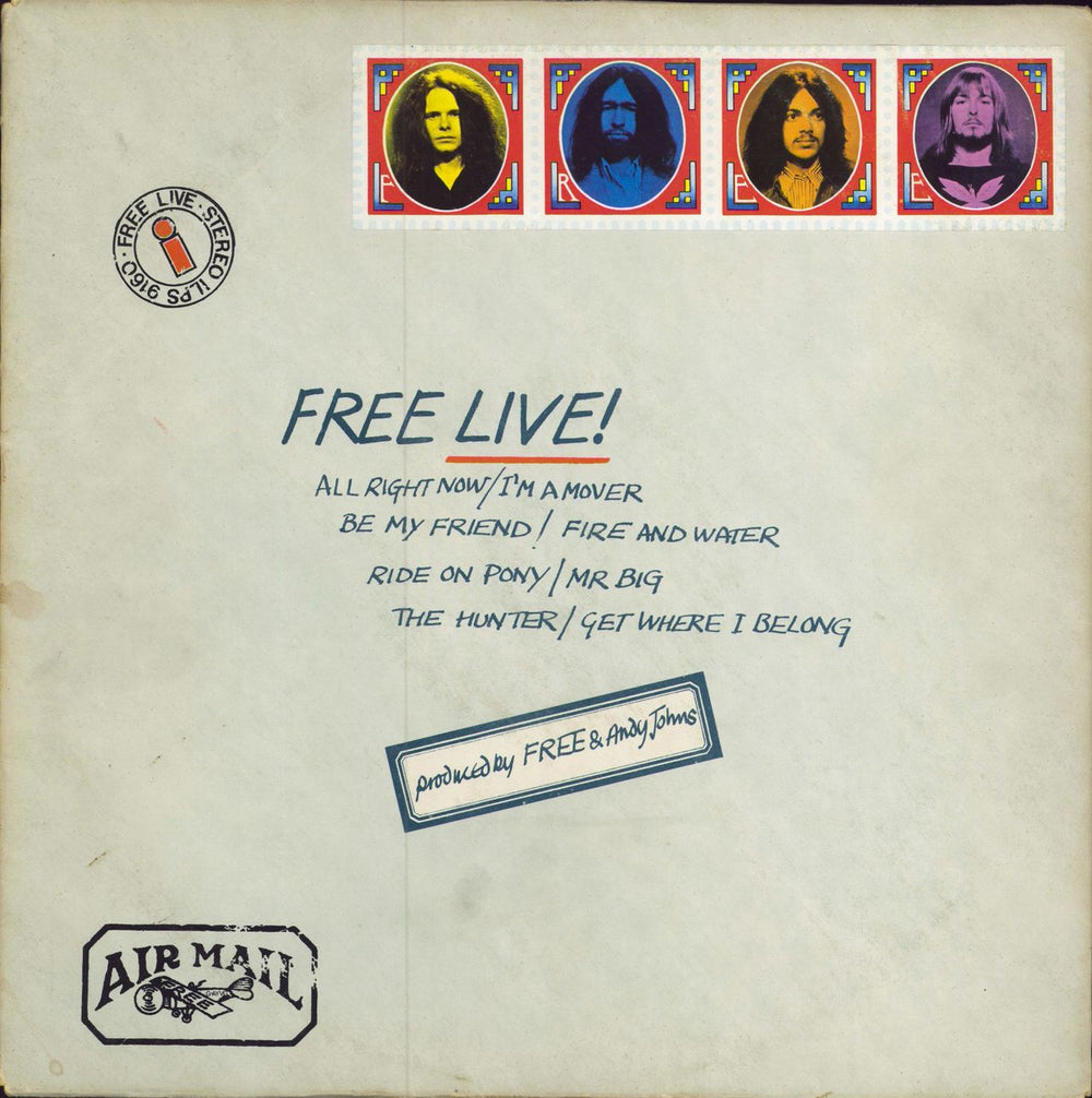 Free Free Live! - 1st - VG UK vinyl LP album (LP record) ILPS9160