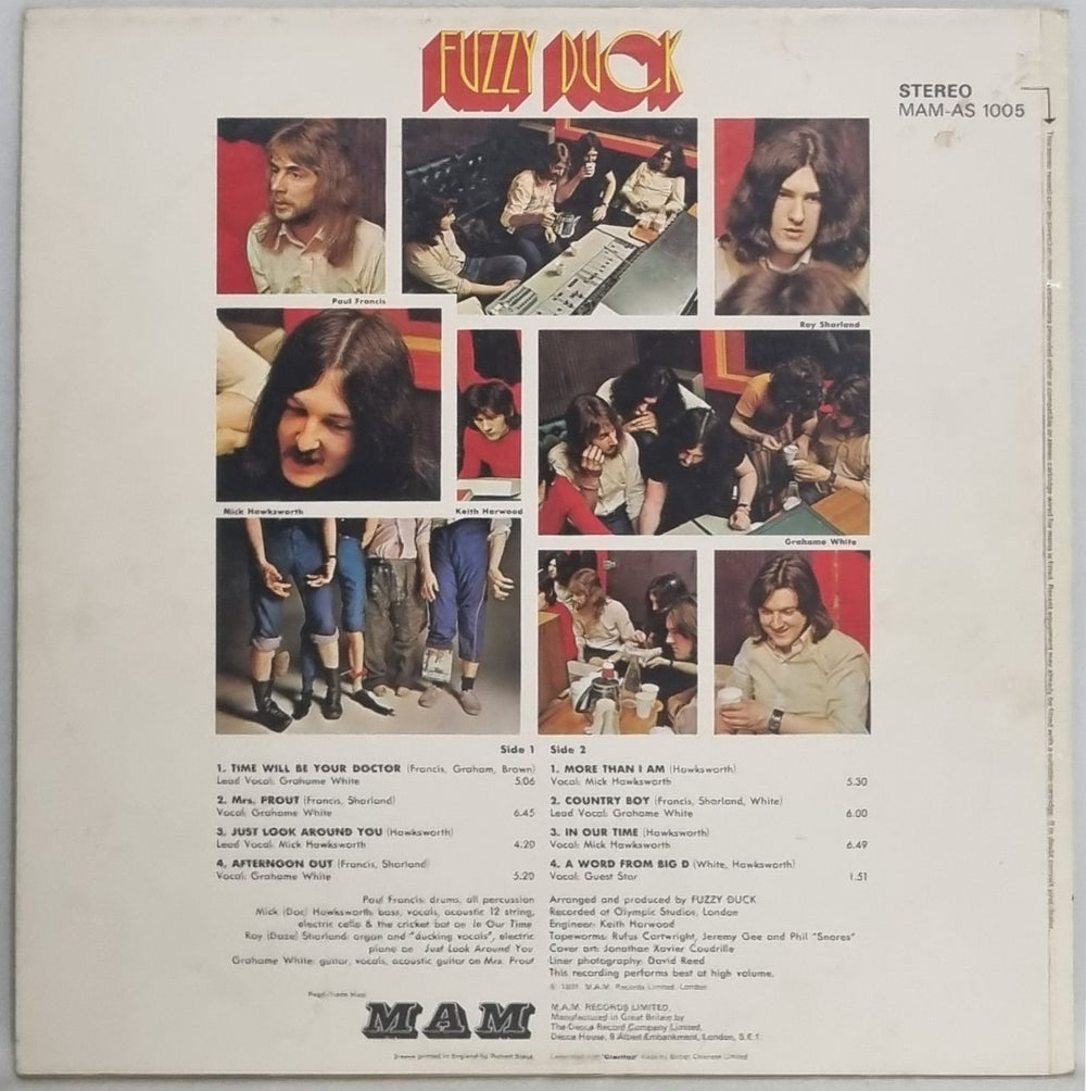 Fuzzy Duck Fuzzy Duck UK vinyl LP album (LP record)