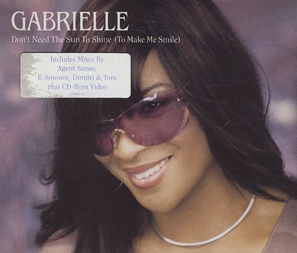 Gabrielle Don't Need The Sun To Shine (To Make Me Smile) UK CD single (CD5 / 5") GOBCD47