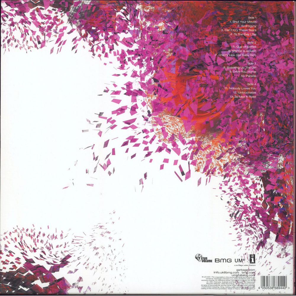 Garbage Beautiful Garbage- 140gm White Vinyl UK 2-LP vinyl record set (Double LP Album)