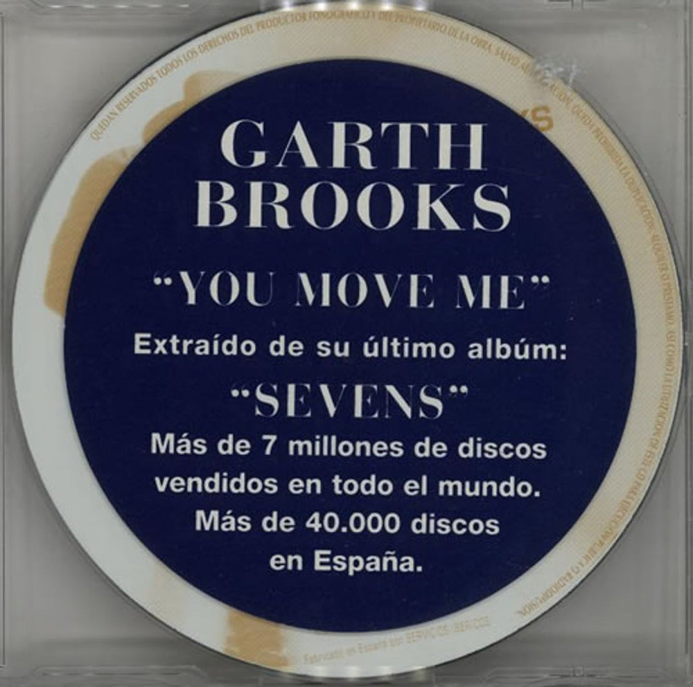 Garth Brooks You Move Me Spanish Promo CD single (CD5 / 5") PE98025