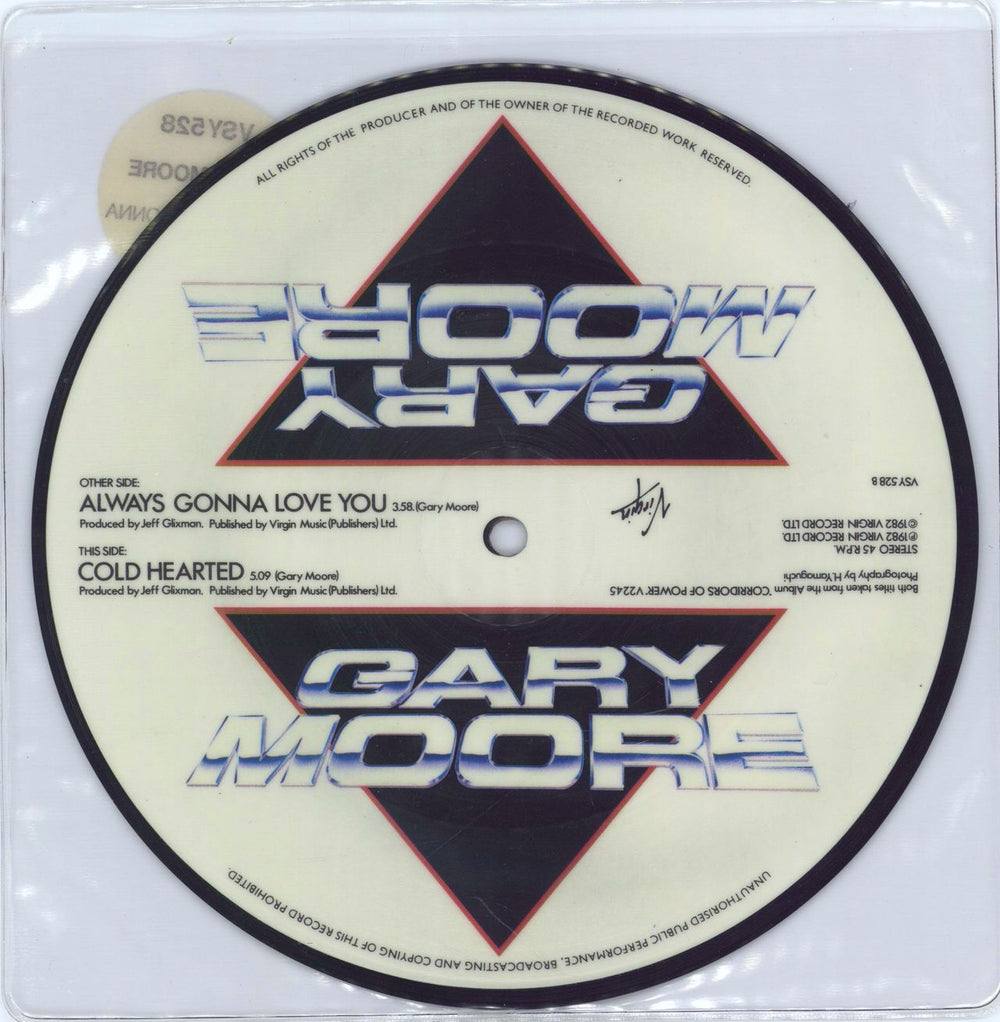 Gary Moore Always Gonna Love You - Hype-Stickered UK 7" vinyl picture disc (7 inch picture disc single) MOO7PAL772234