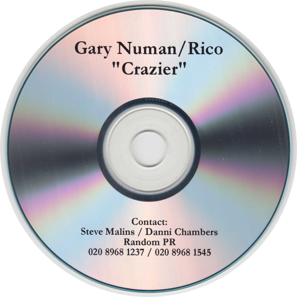 Gary Numan Crazier UK CD-R acetate NUMCRCR245964